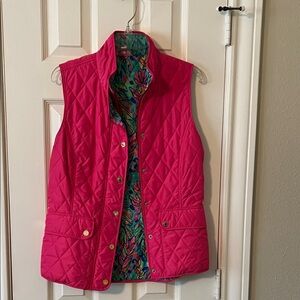 Lilly Pulitzer Pink Quilted Vest- Size M